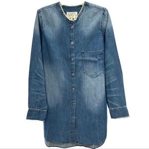 NWT Sandrine Rose x Free People Mandarin Shirt Sz L